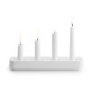 Stumpastaken Long blanc avec coupelle en liège noir - Bougies et vases offerts !