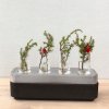 Stumpastaken Long coffret de l’Avent (avec 2 vases et 4 bougies) poli avec coupelle en liège noir