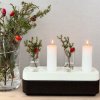 Stumpastaken Long blanc avec coupelle en liège noir - Bougies et vases offerts !