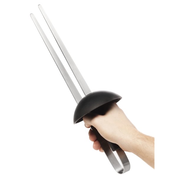 Clever silicone handle that protects the hand