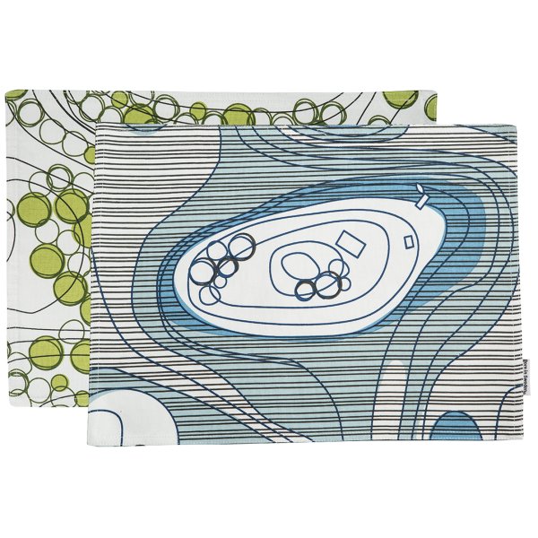 Vändbart underlägg i två mönster och färger