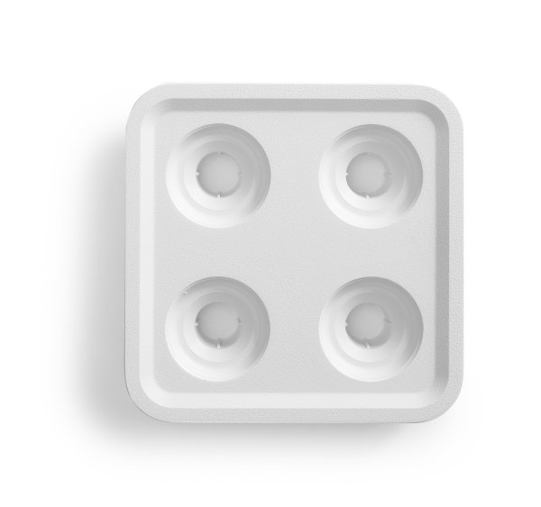 Stumpastaken fyran in Weiß