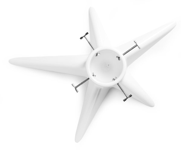 Designer Christmas tree base in glossy white