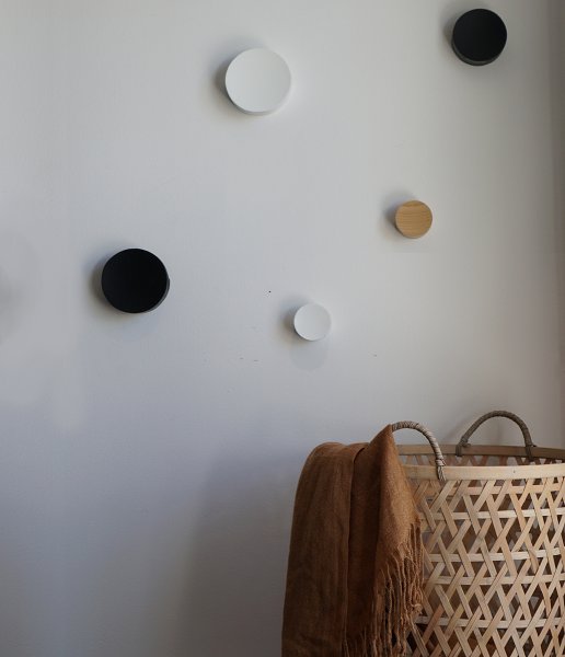 A few hooks is like a piece of art on the wall.