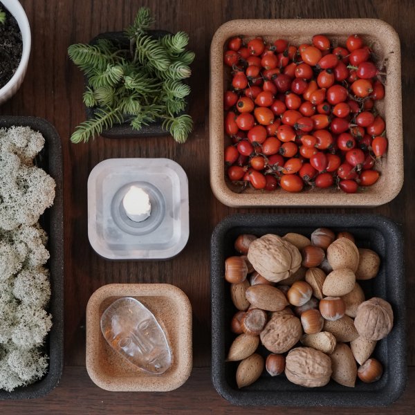 Stilvolle Dekoration mit Korkschalen