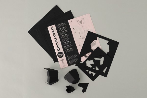  Rabe Pappvogel zum selber falten