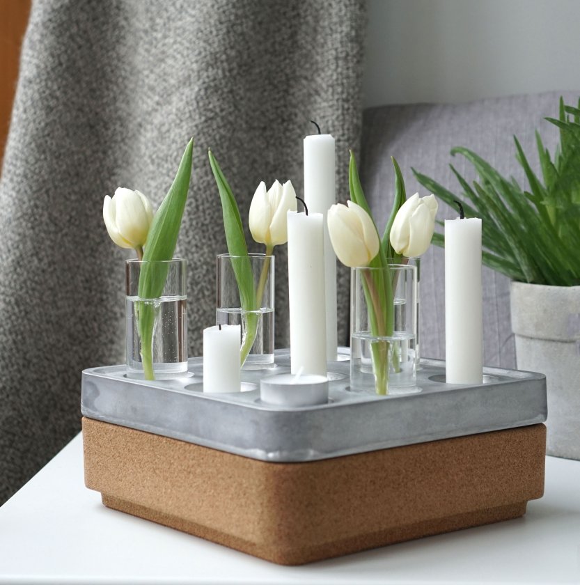 Stumpastaken paket med vaser på köpet