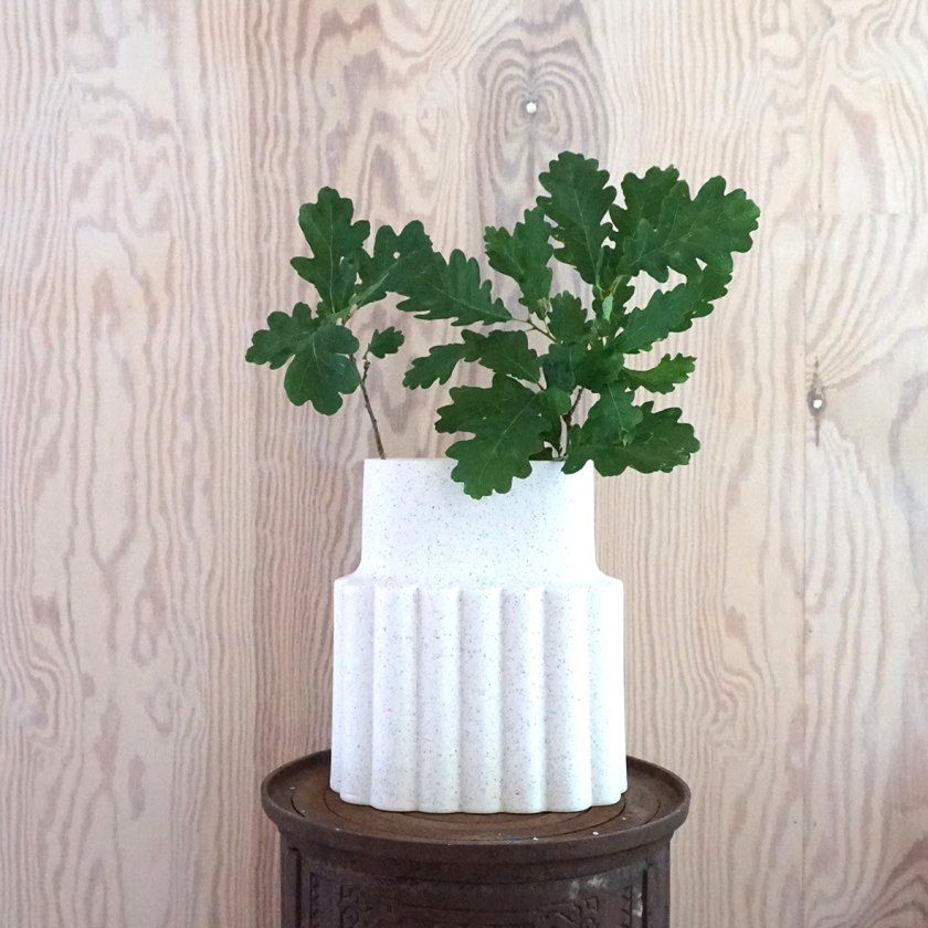 Mylla Vase Oval weiß